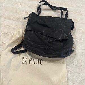 HOBO Black Leather Hobo Bag